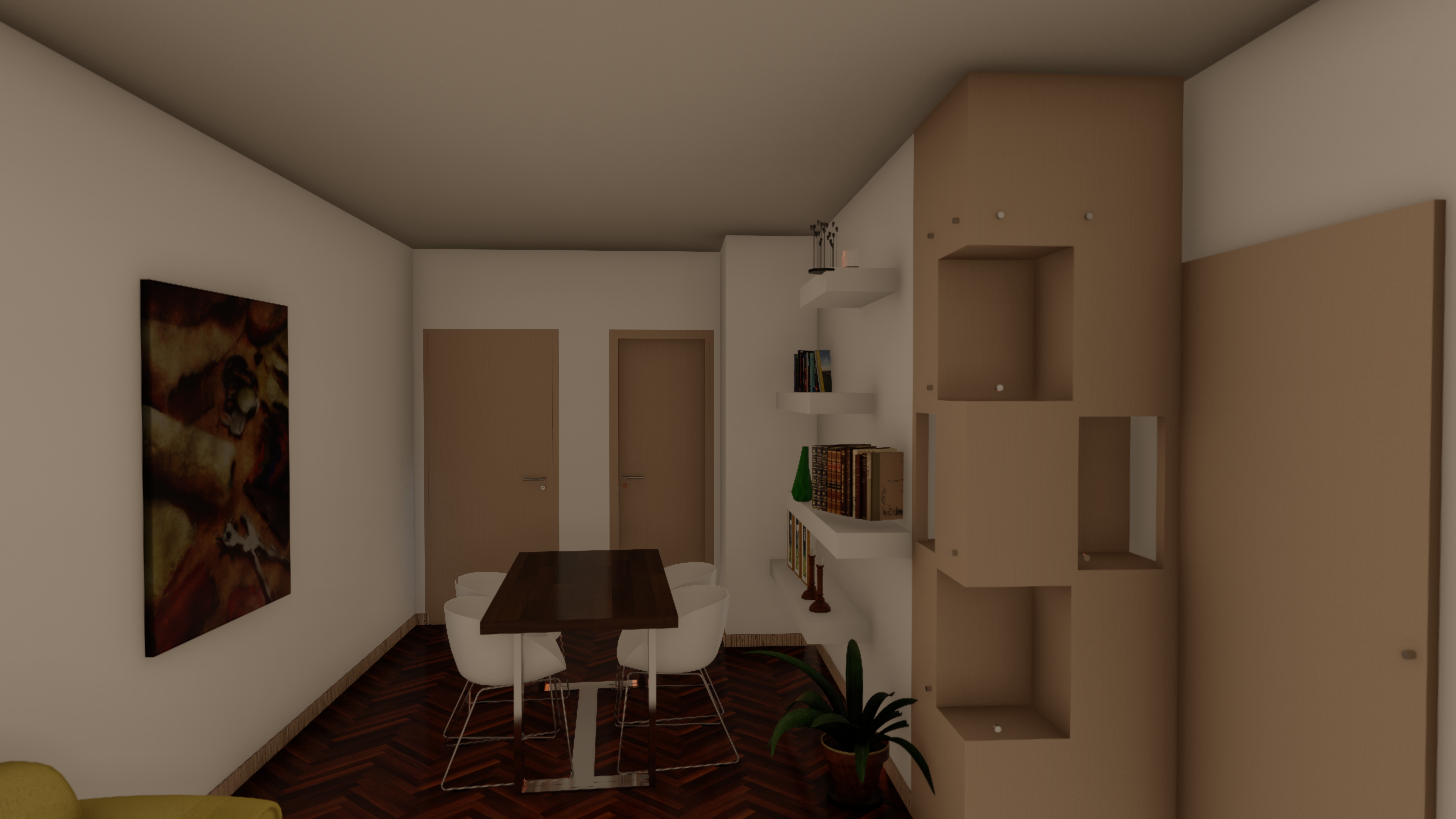 Diseño de interiores de departamento